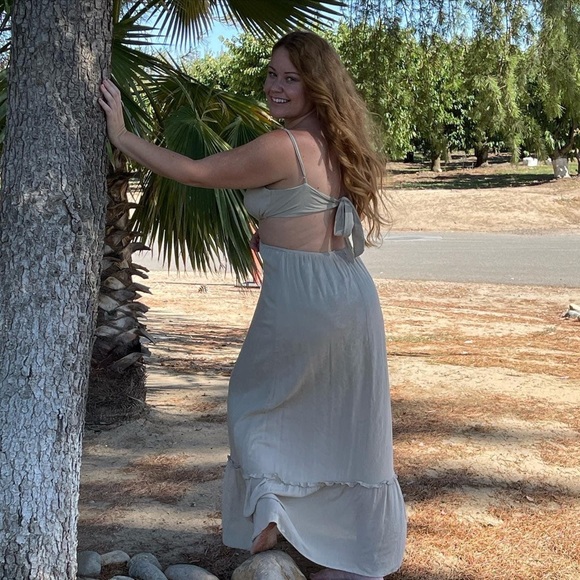 Endless Blu Cut Out Maxi Dress-NWT - Picture 5 of 5